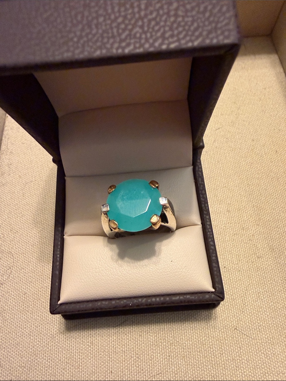 Turquoise Faceted Cocktail Ring for Women